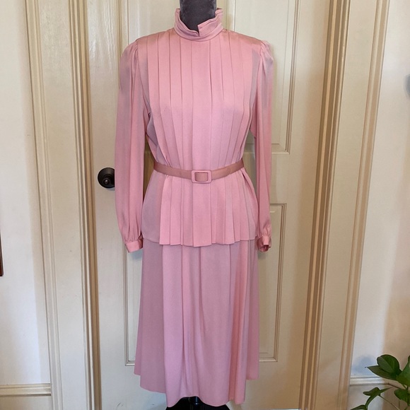 Vintage Richard Warren for Saks Fifth Avenue Pink Skirt Set - Picture 1 of 10